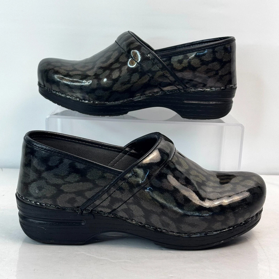Dansko XP Pro Leopard Iridescent Clog Womens EU size 36 NEW