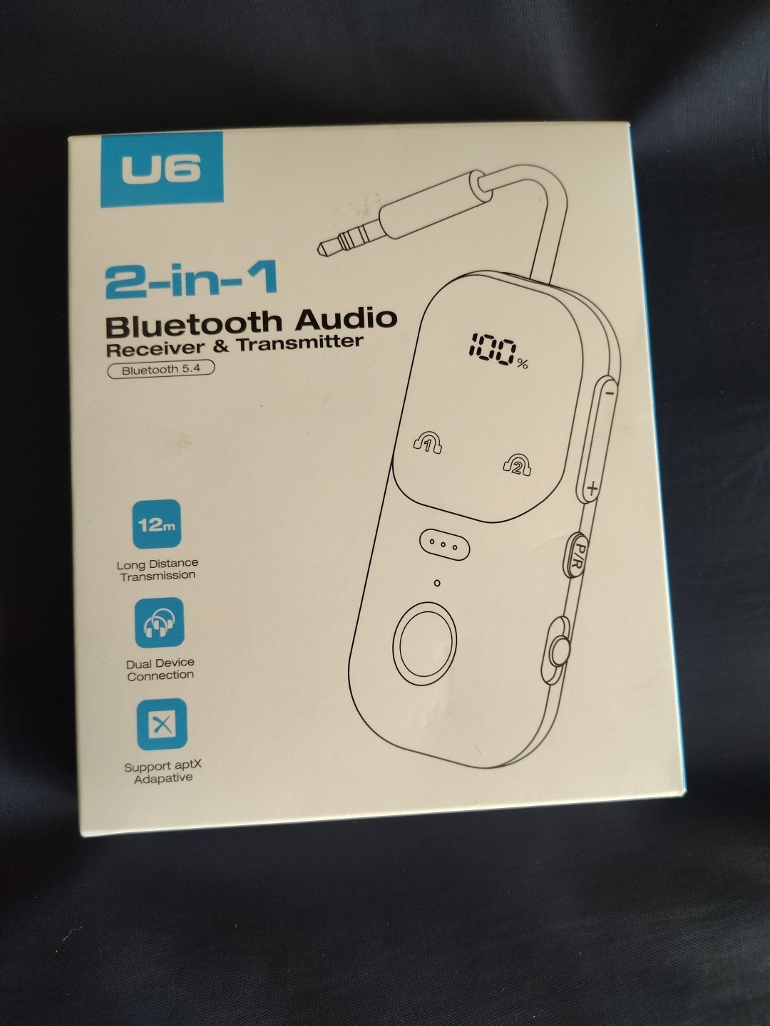 2 in 1 bluetooth audio receiver & transmitter