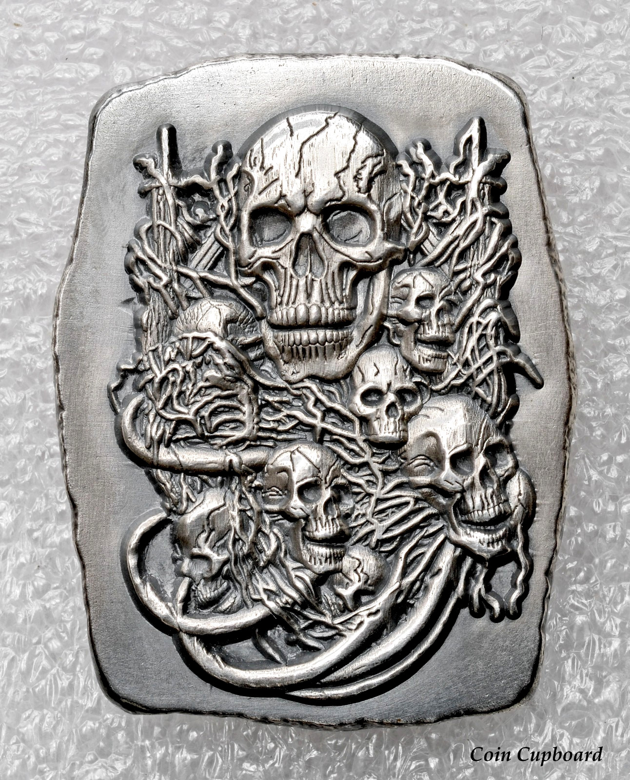 Nexus of Mortality -  2 oz .999 silver Art Bar w/ custom antique finish