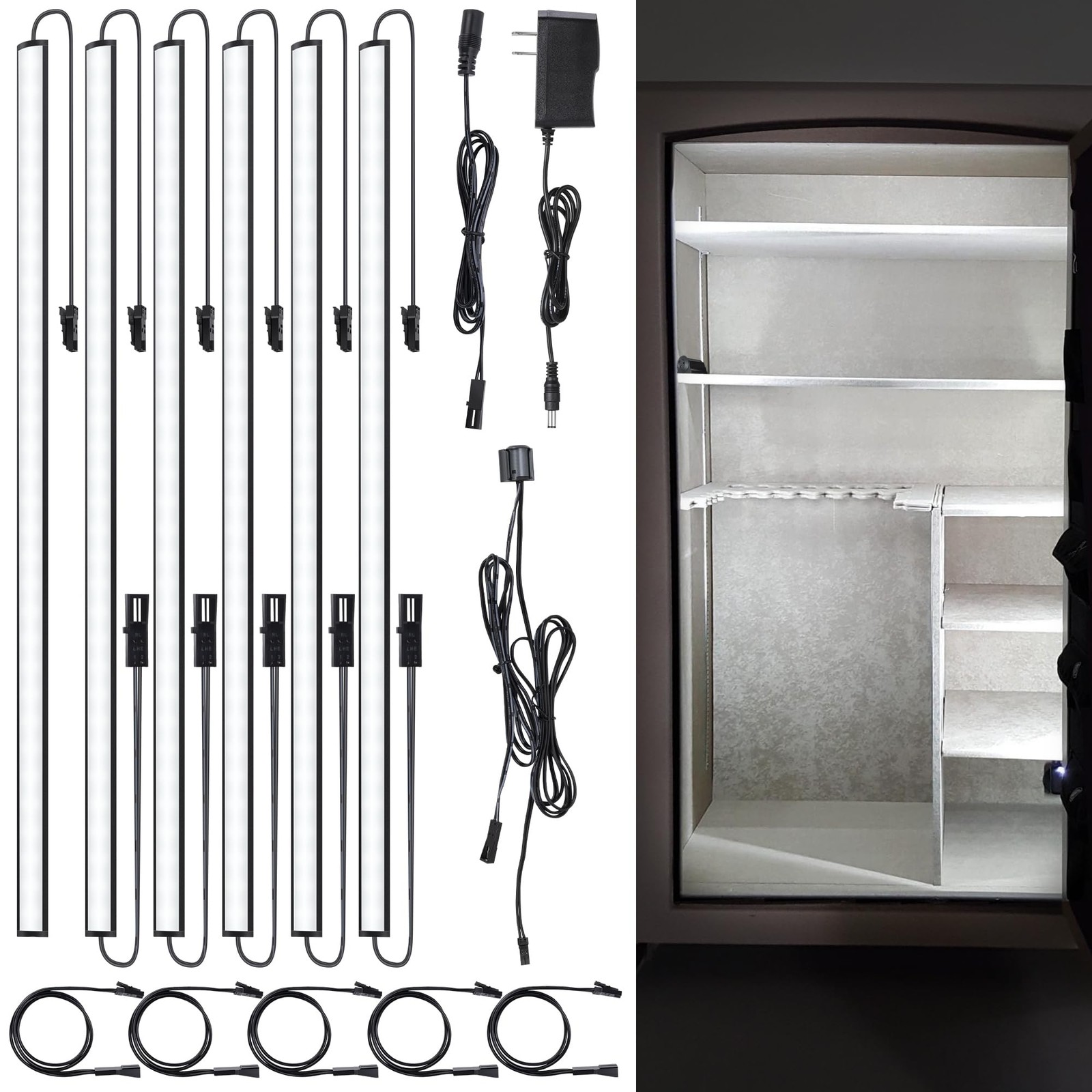 Safe Light Kit - Door Activated Safe Lights, 6 PCS x 12 Inch Slim Light Bars ...