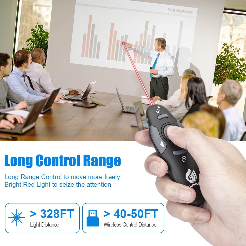 Presentation Clicker Wireless Presenter Remote Clicker for PowerPoint Present...