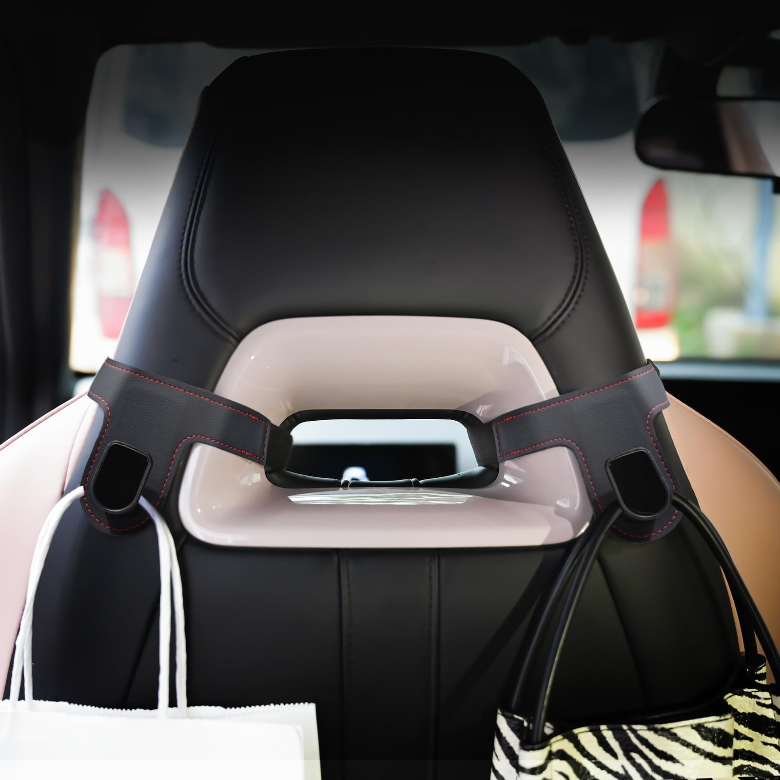 JEYODA Car Hooks for Sport Seats,Car Purses and Bags,Car Seat Black