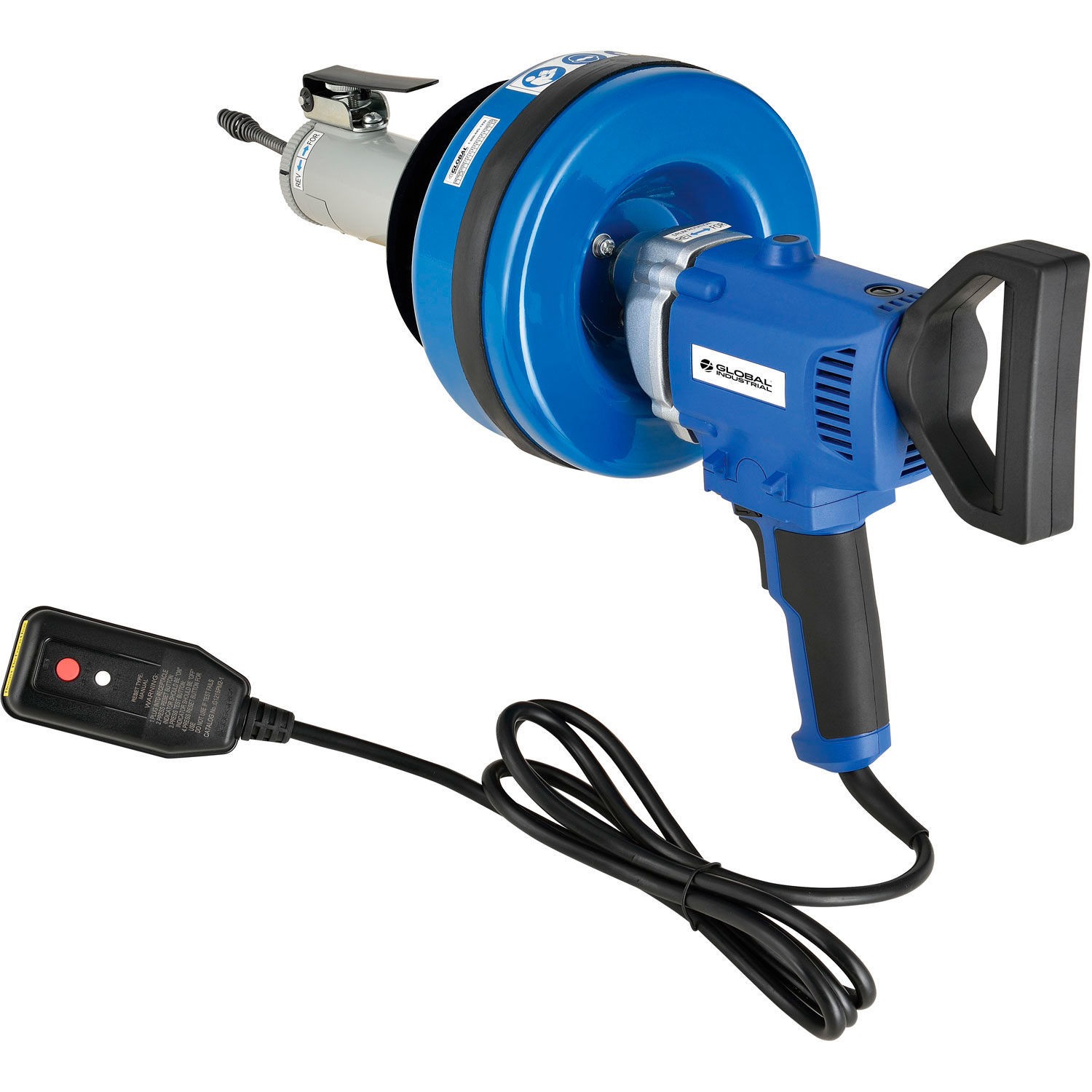 Electric Auto-Feed Handheld Drain Cleaner For 3/4"-3"ID 5/16"x25' Cable