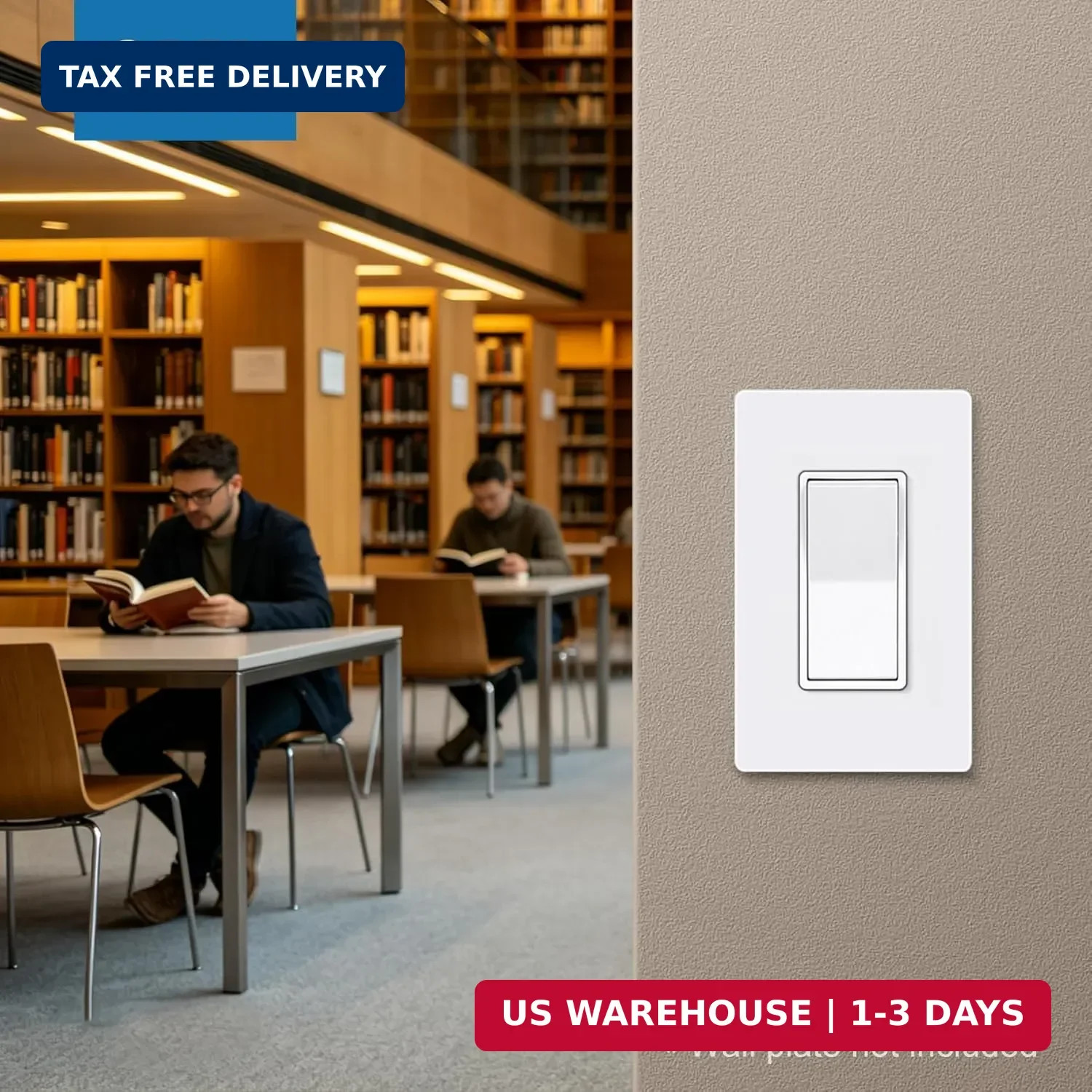 CML 4 Way Decorator Light Switch, 10 Pack Rocker Paddle Wall Switch, 15A 120/277