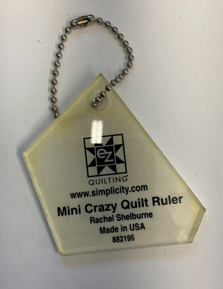 EZ QUILTING #882195 MINI-CRAZY QUILT RULER WITH KEYCHAIN