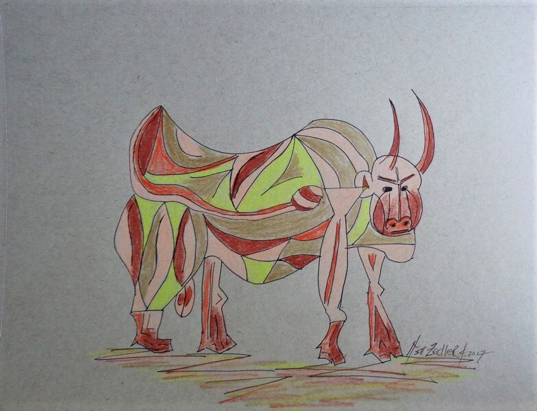 Matt Zedler Original | Drawing  | #A173 | 1 of 1 | 9 x 12" | Ink & Pastel | $300