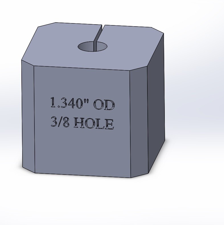 1.340 Dia Bar Stock 3/8 Center Hole Jig 3D Printed *Random Color*