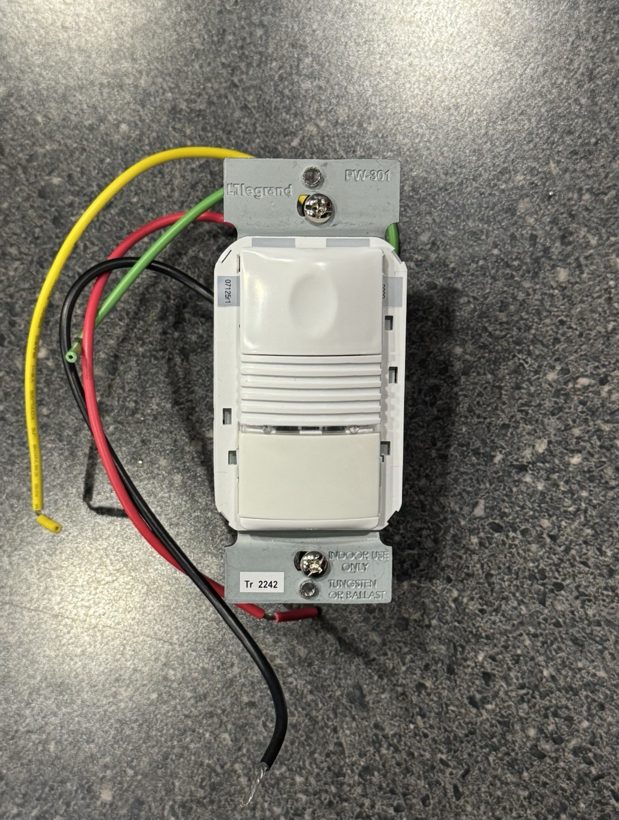 WattStopper PW-301-W Passive Infrared (PIR) Wall Switch Sensor