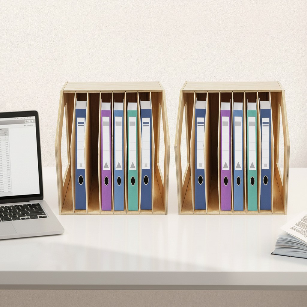 Adjustable Dividers 8-slot File Holder 22lb For Office Desk Organization