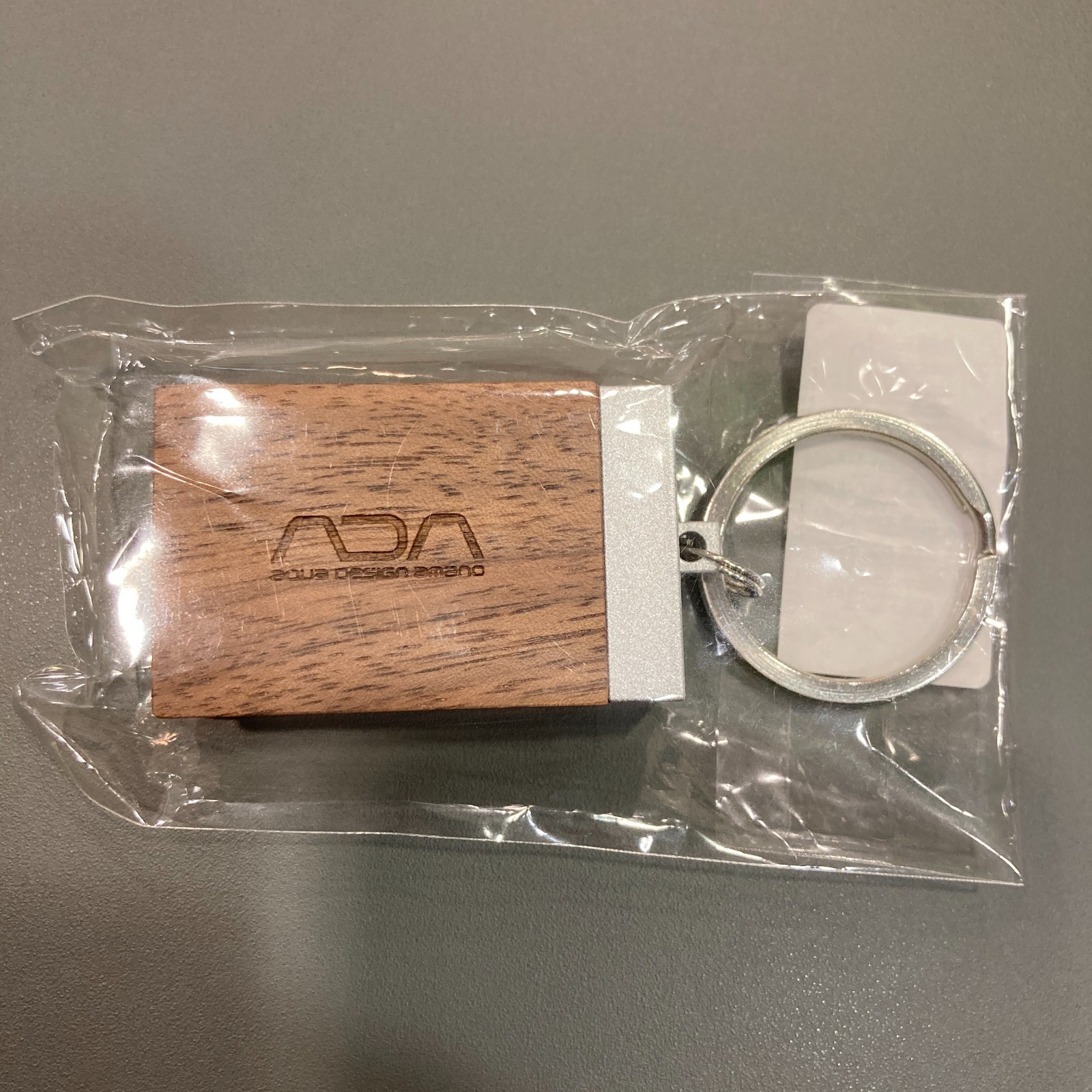 ADA IAPLC FES 2025 Limited Keychain Wood Walnut Aqua Design Amano Key Ring