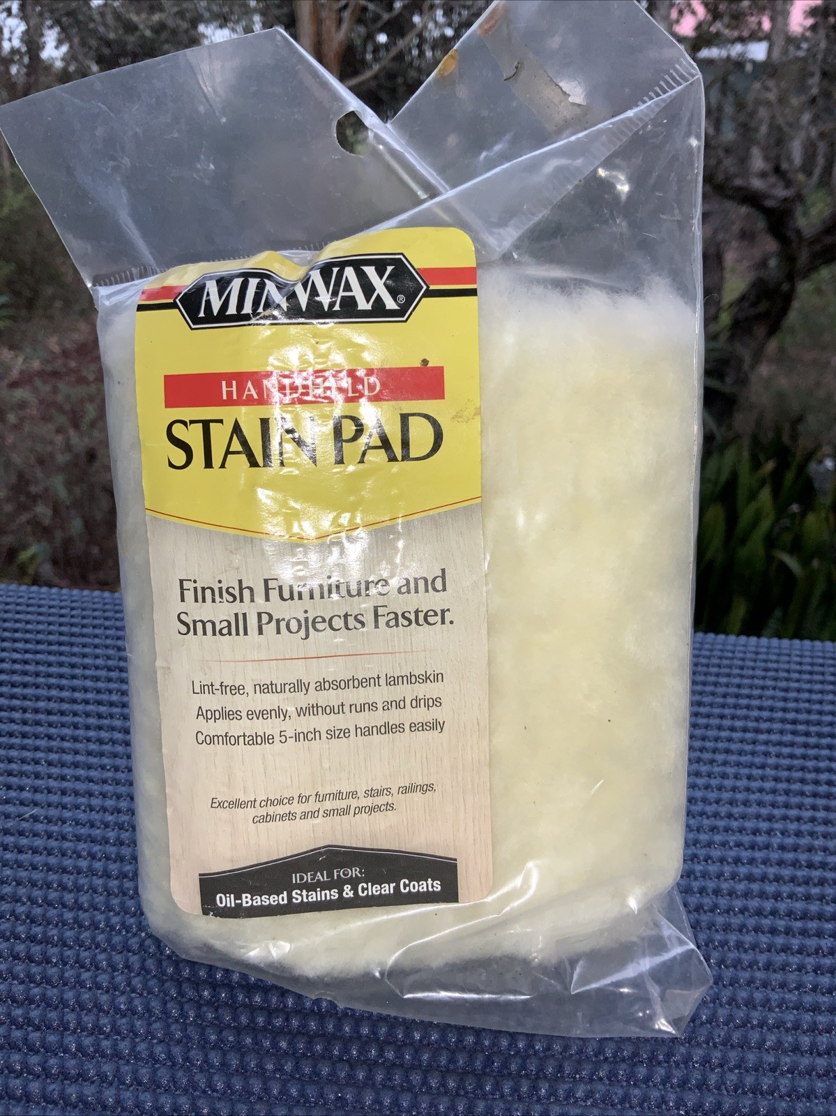 Minwax Handheld Floor Stain Pad 5” Lambskin