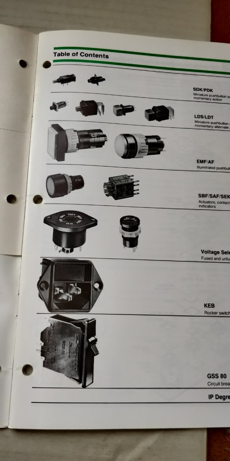 1987 SCHURTER THE COMPLETE SWITCH LINE CATALOG C5