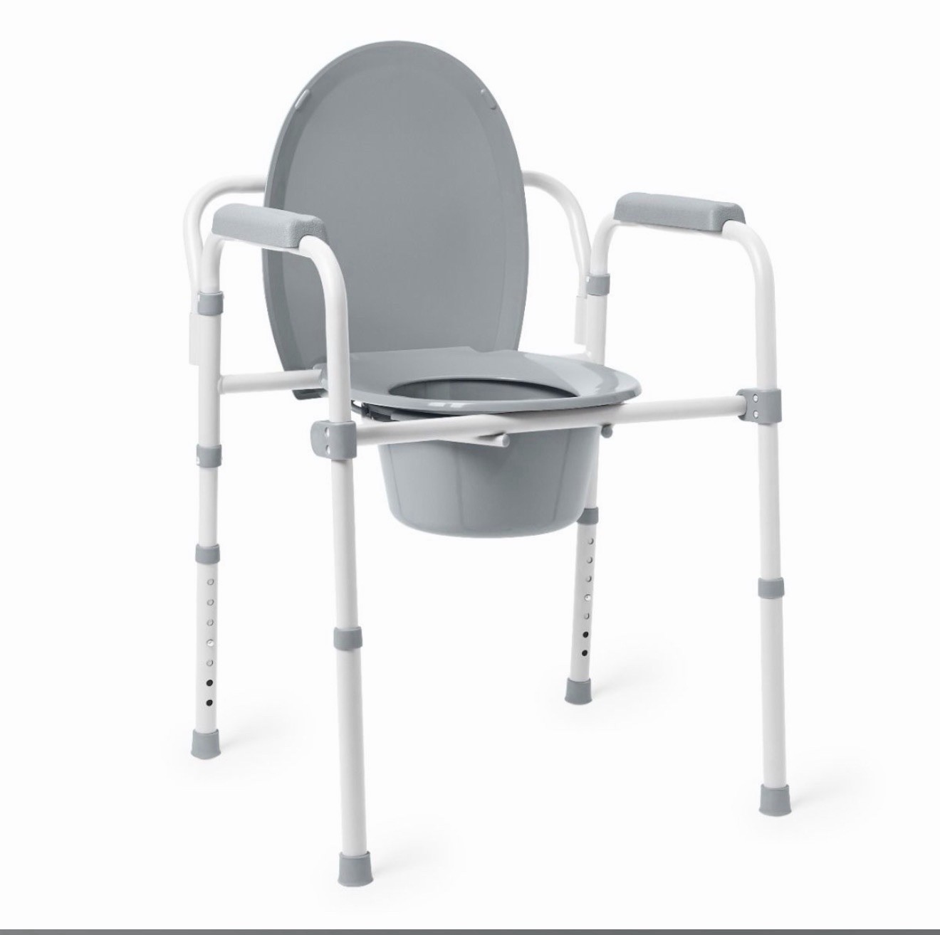 Guardian 3-in-1 Elongated Folding Commode With Microban, 350 Ibs Max, Toilet