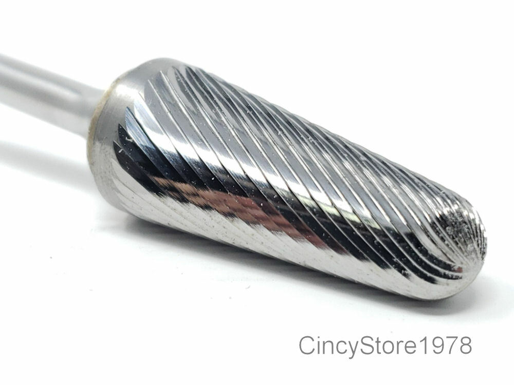 SL7S Taper Shape 5/16" Carbide Burr Bur Tool Die Grinder Bit 1/4" Shank USA MADE