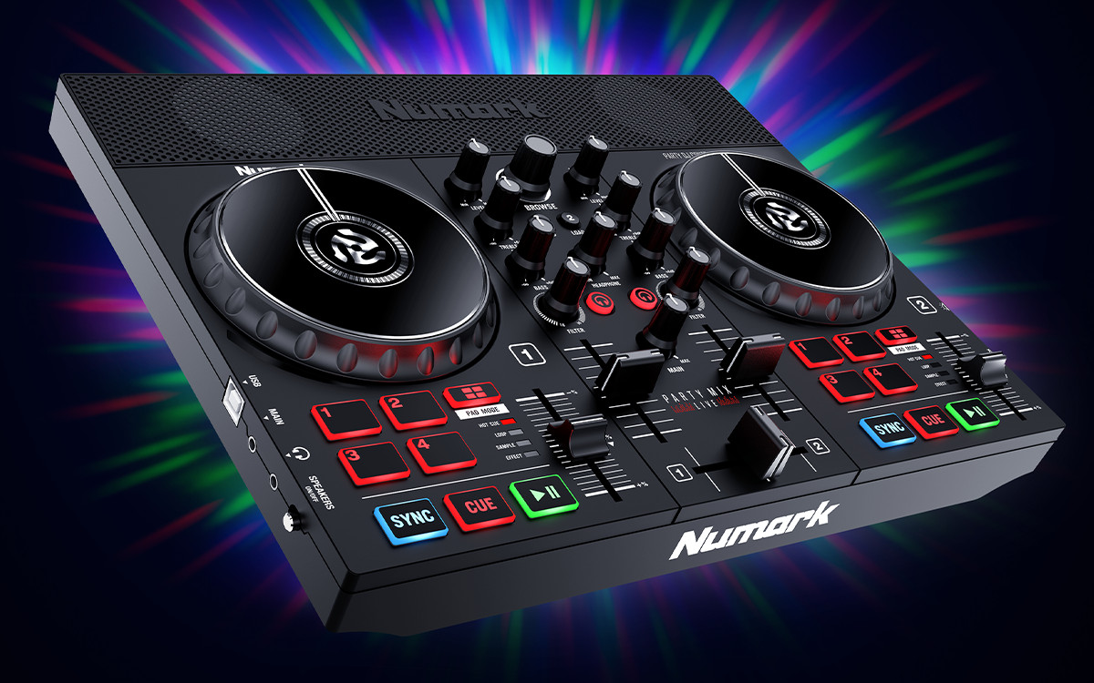 Party Mix Live DJ CONTROLLER WITH BUILT-IN LIGHT SHOW AND SPEAKERS