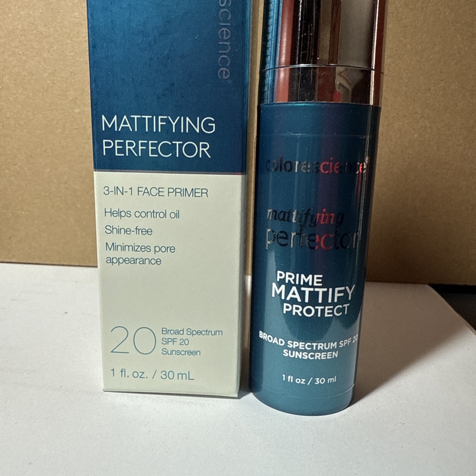Colorescience Mattifying Perfector Face Primer, SPF20, 1 FL OZ NIB
