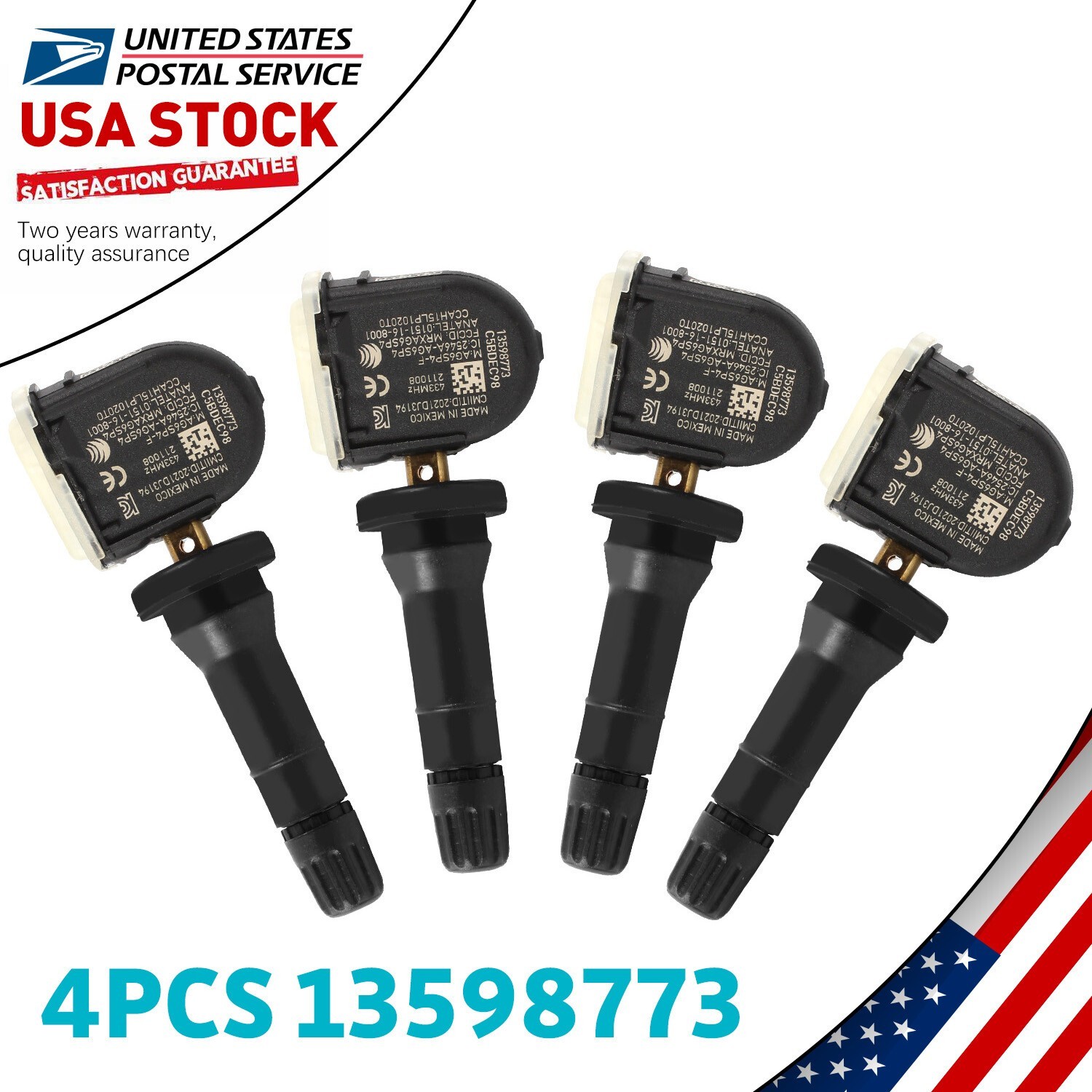 Set of (4) 433MHz For 2016-2020 Chevrolet Camaro Tire Pressure Sensor TPMS Edldz