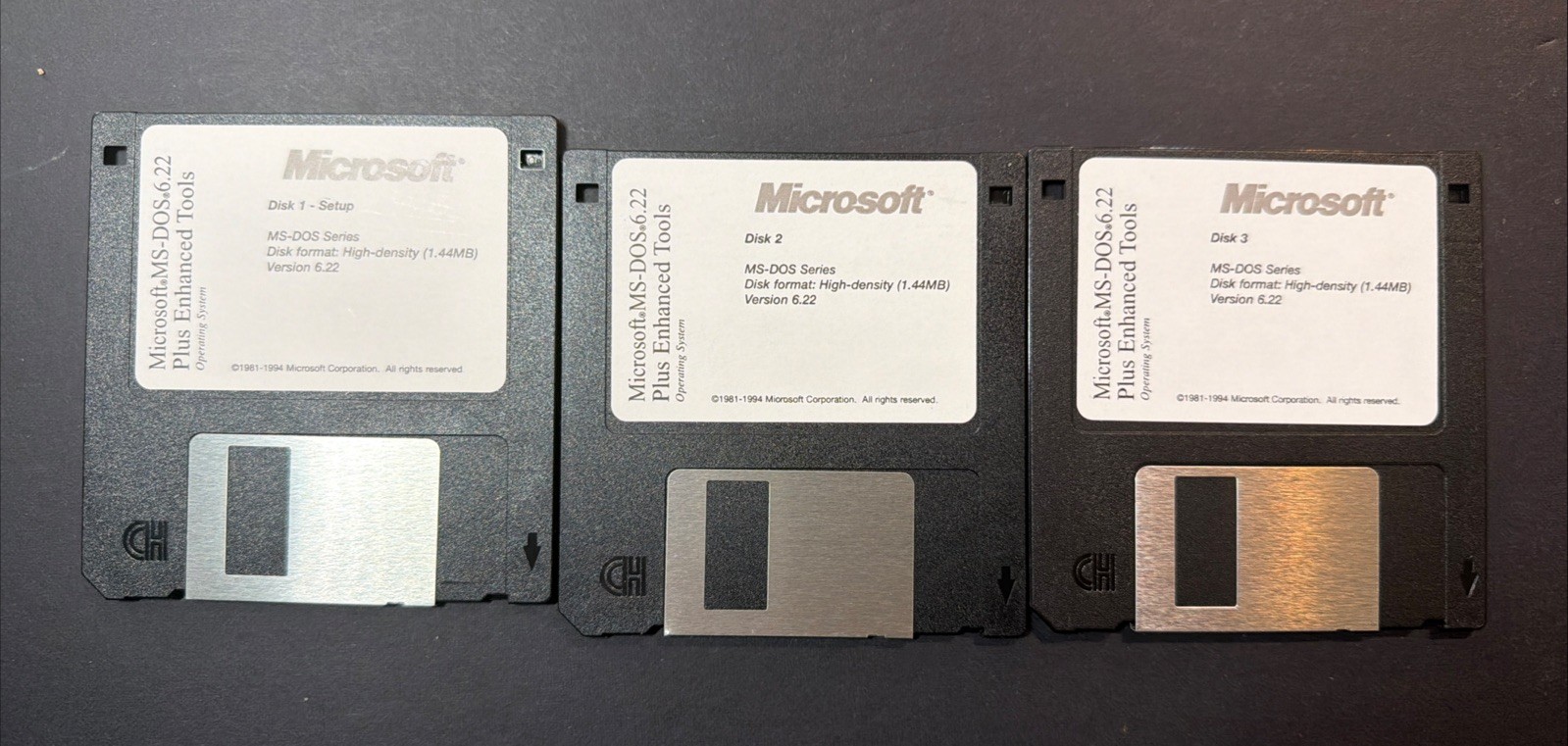 Vintage Microsoft MS-DOS Plus Enhanced Tools 3.5" Discs - New Open Box