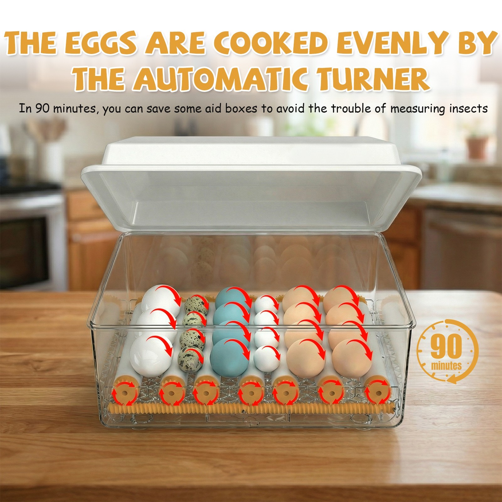 36 Eggs Incubator Digital Hatcher Temperature Control Fully Automatic Turning US