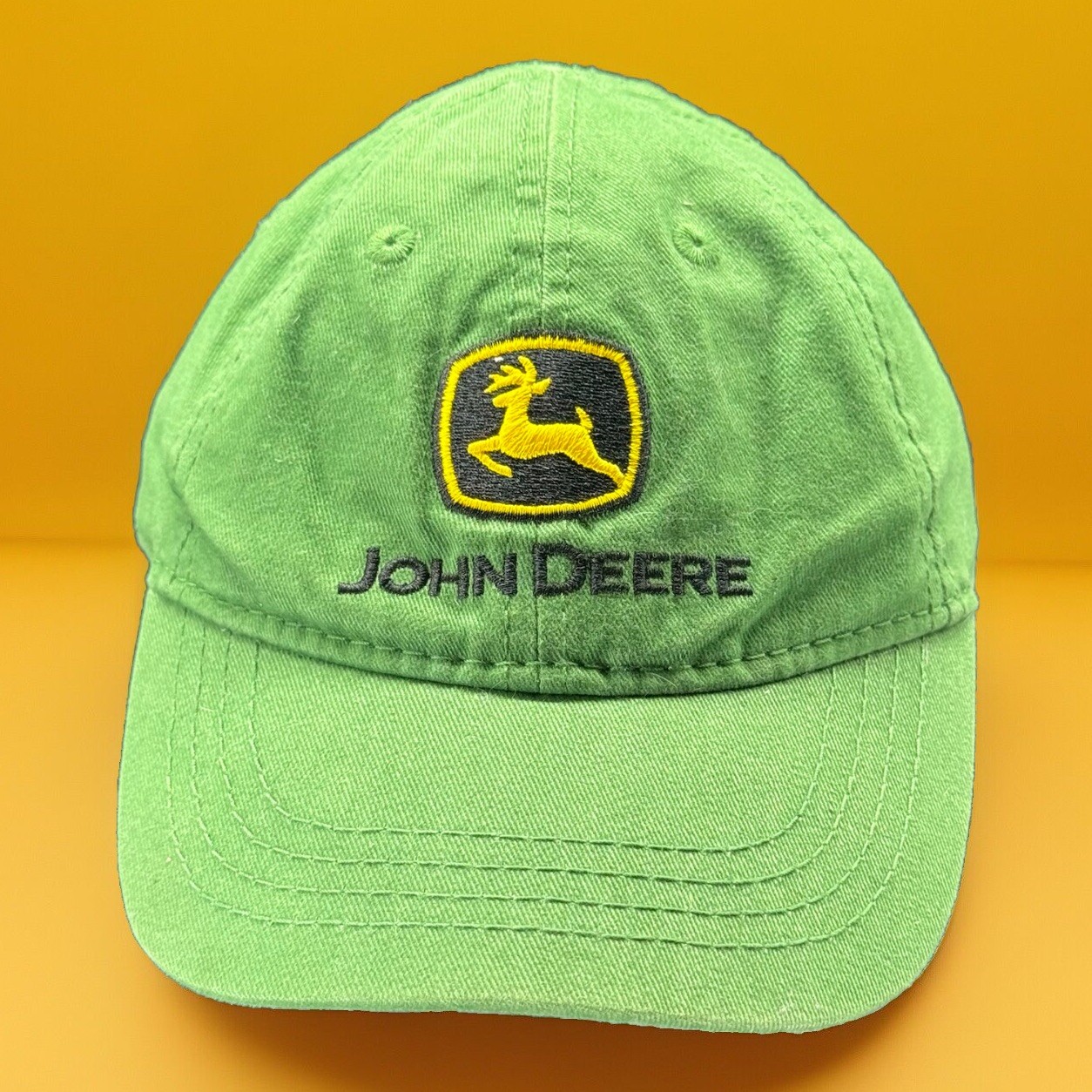 John Deere Toddler Stretch Elastic Back Hat Embroidered Logo Cute Tractor Mower