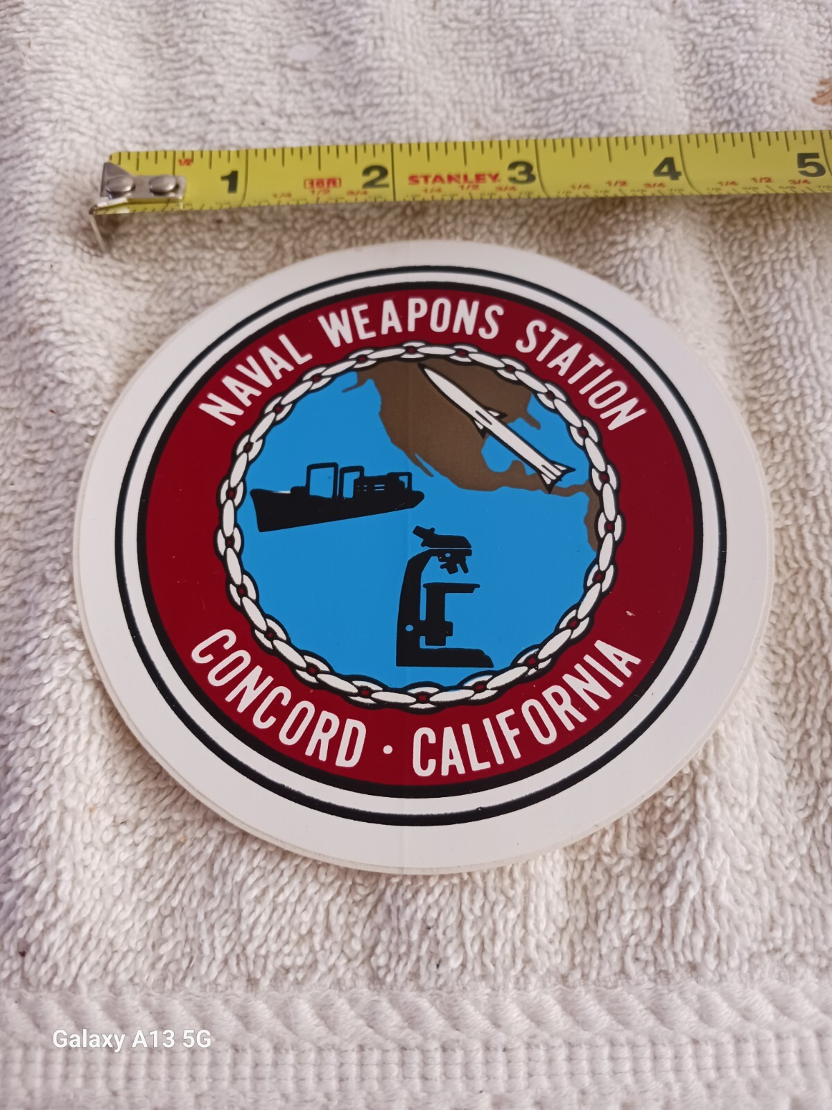 Naval Weapons Station Concord Ca. Vintage 4" Sticker Nos Rare Find Unused