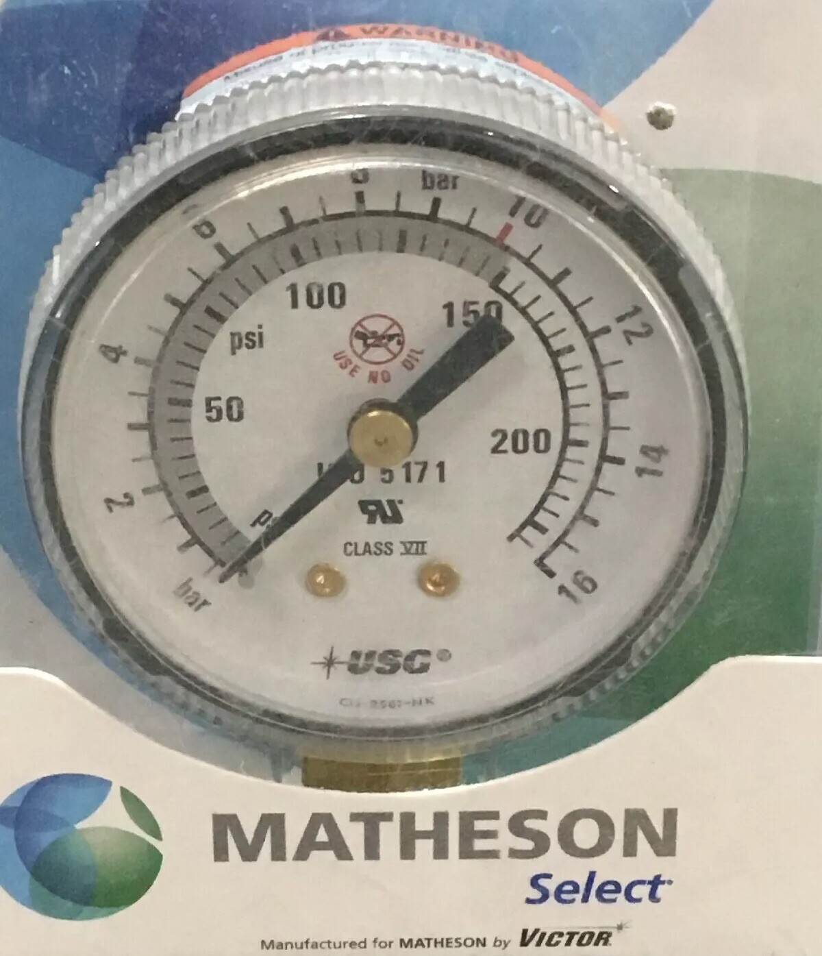 New Matheson Select 1424-0544 2" 232 PSIG Gauge USG