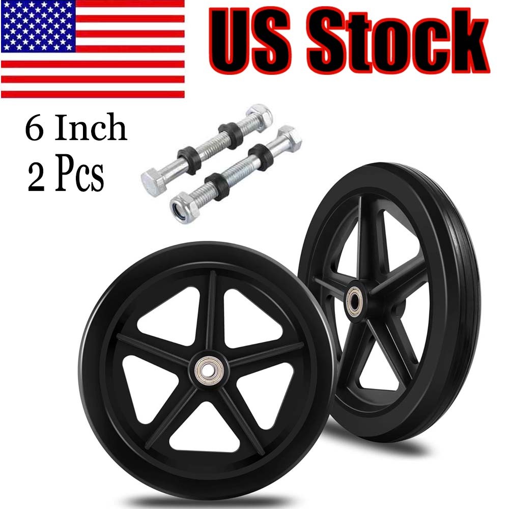 2PCS of 6 Inch Wheelchair Replacement Wheels Wheelchair Front Wheel US Stock