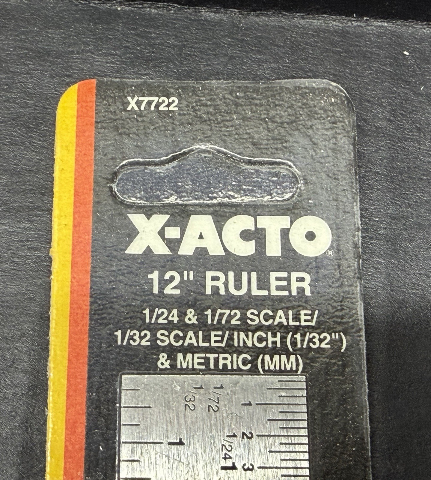 NEW - Xacto Precision 12" Stainless Steel Ruler 1/24, 1/32, 1/72 Scale & MM MOC