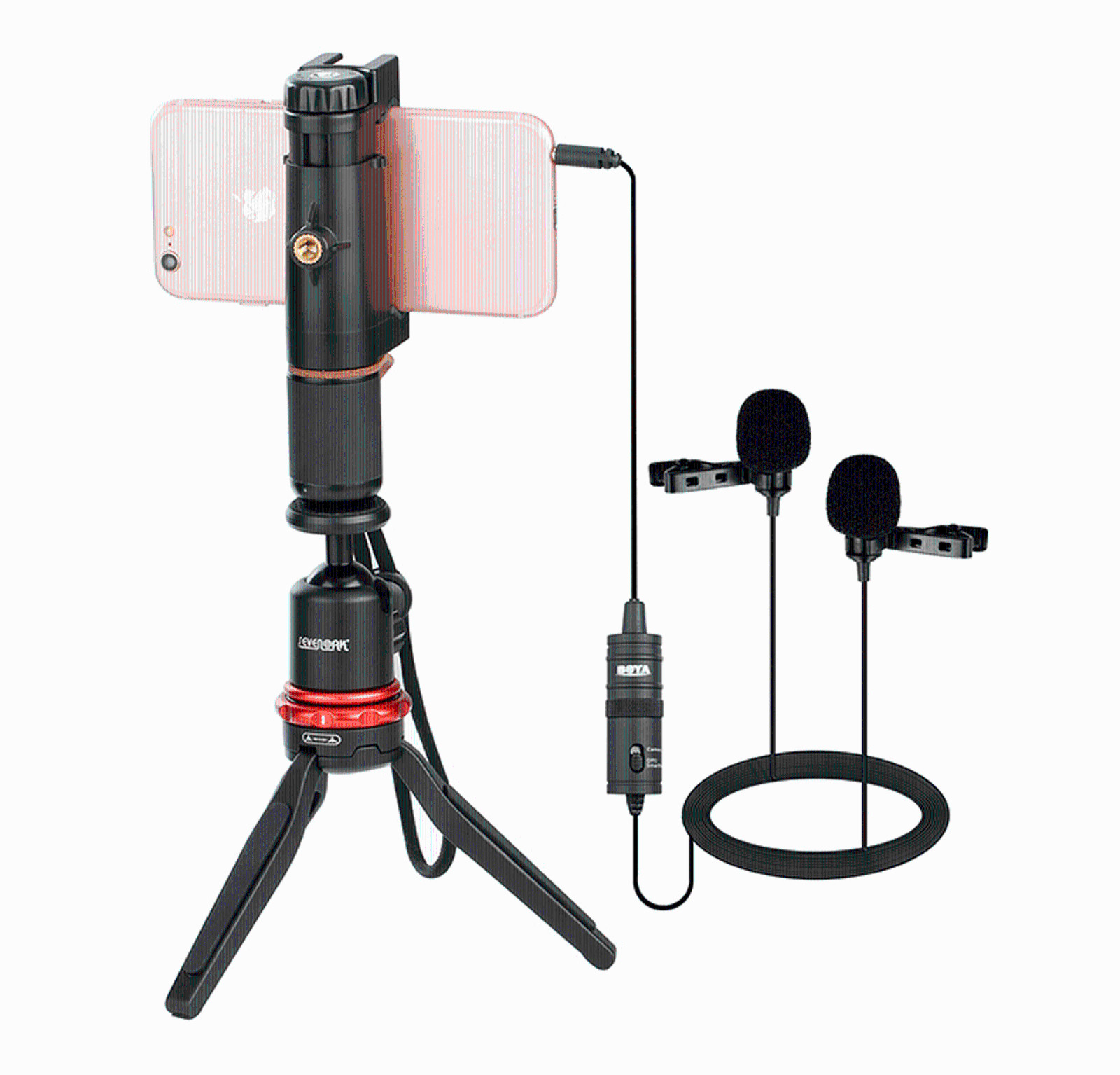 BY-M1DM Dual Omni-directional Lavalier Microphone For Android Smartphone A