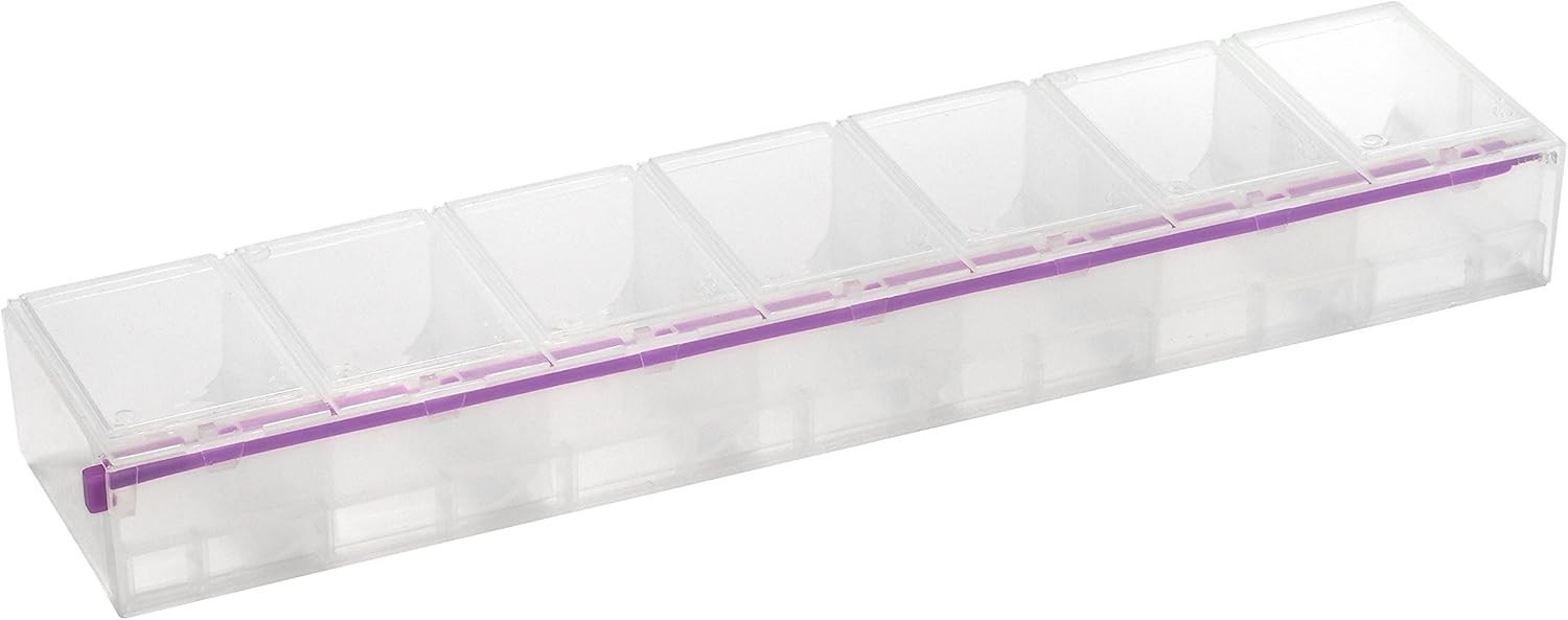 Compact Craft Organizer with 7 Locking Compartments for Secure Supply Management