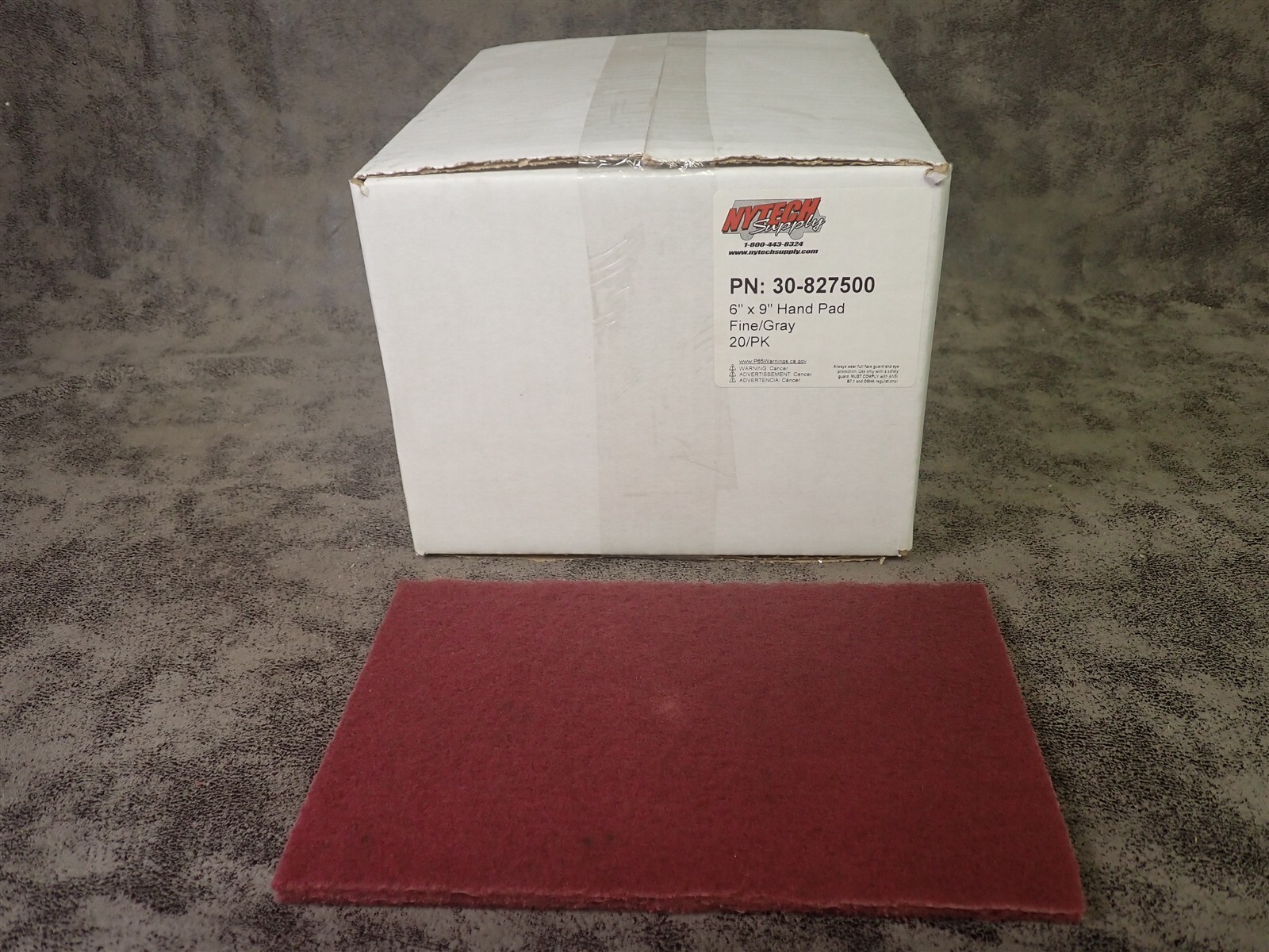 NEW Nytech 30-827500 Fine/Gray 6" X 9" Hand Pads 20 Pack (N5)
