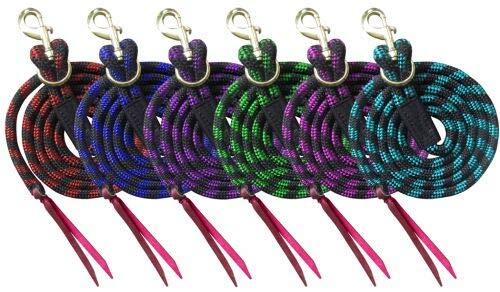 Showman 8' Nylon Pro Braid Lead Rope w/ Removable Brass Snap