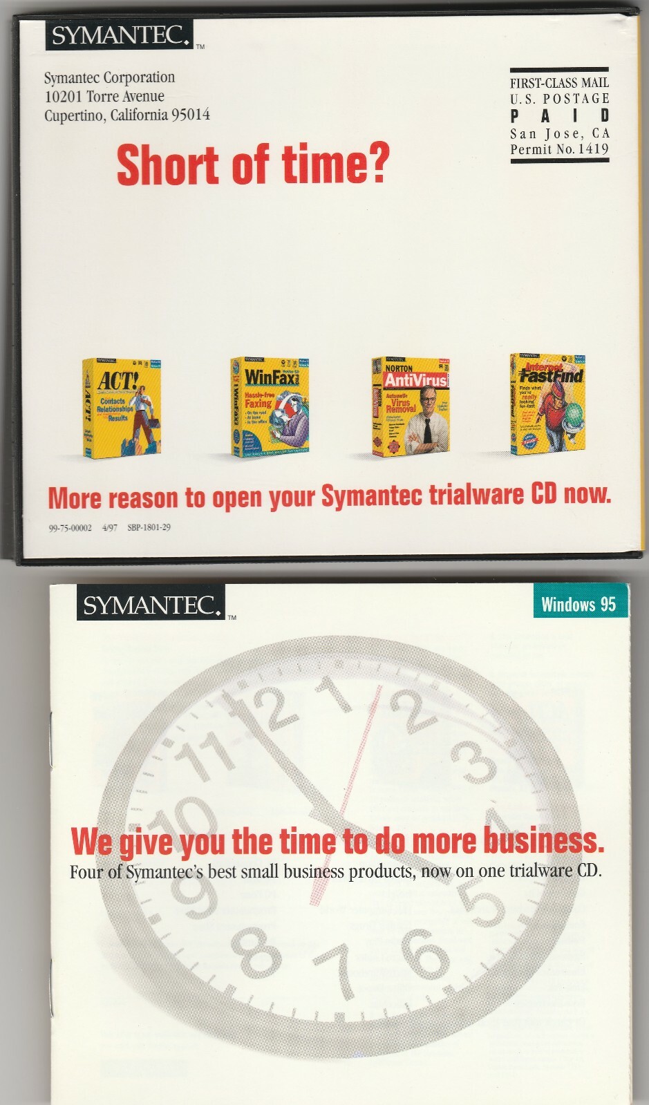 Symantec Trialware CD for Windows 95 ~ CD-ROM