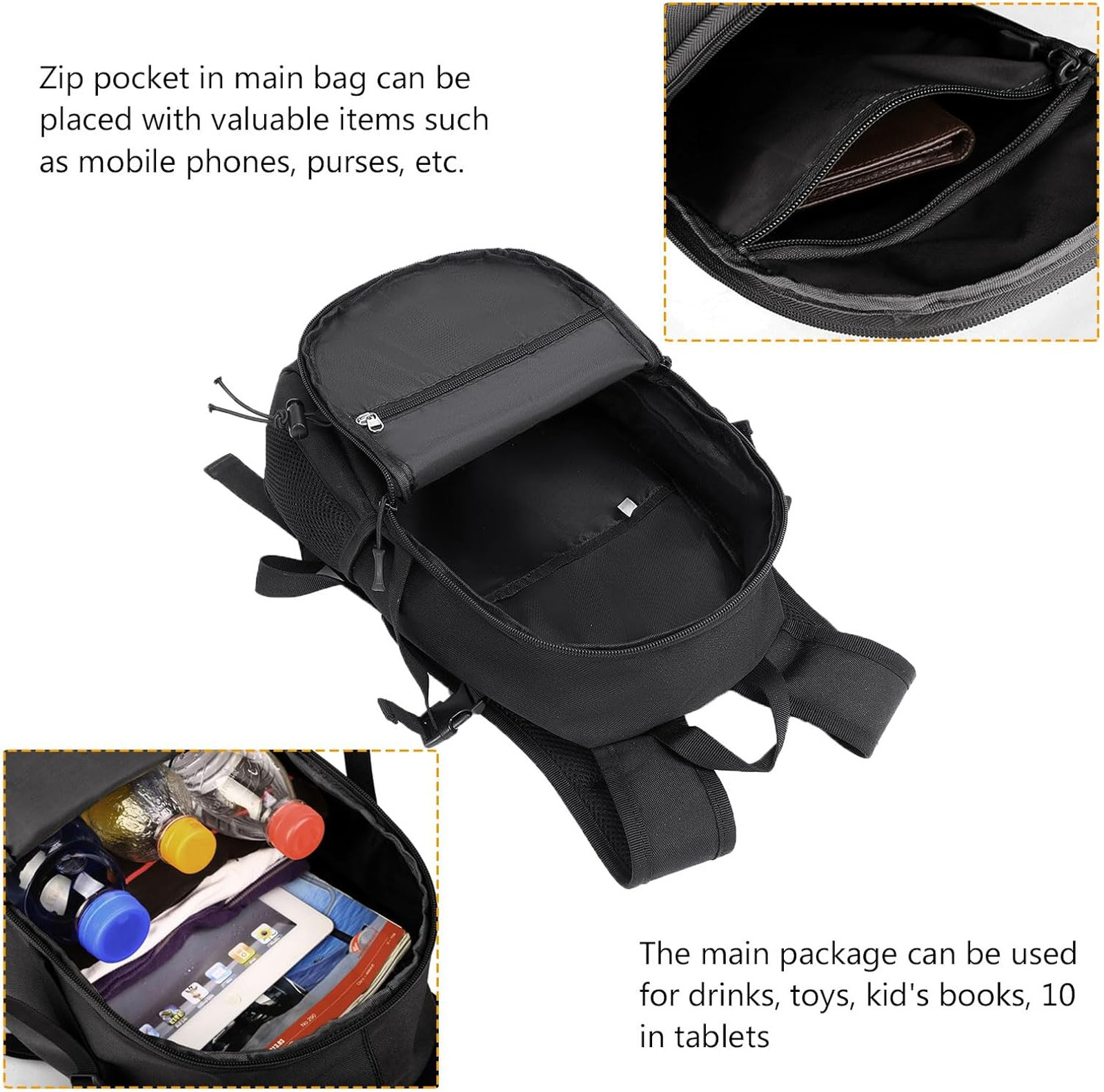 Mini Tactical Backpack MOLLE Waterproof Nylon 10L X-Small Camping Daypack Bag
