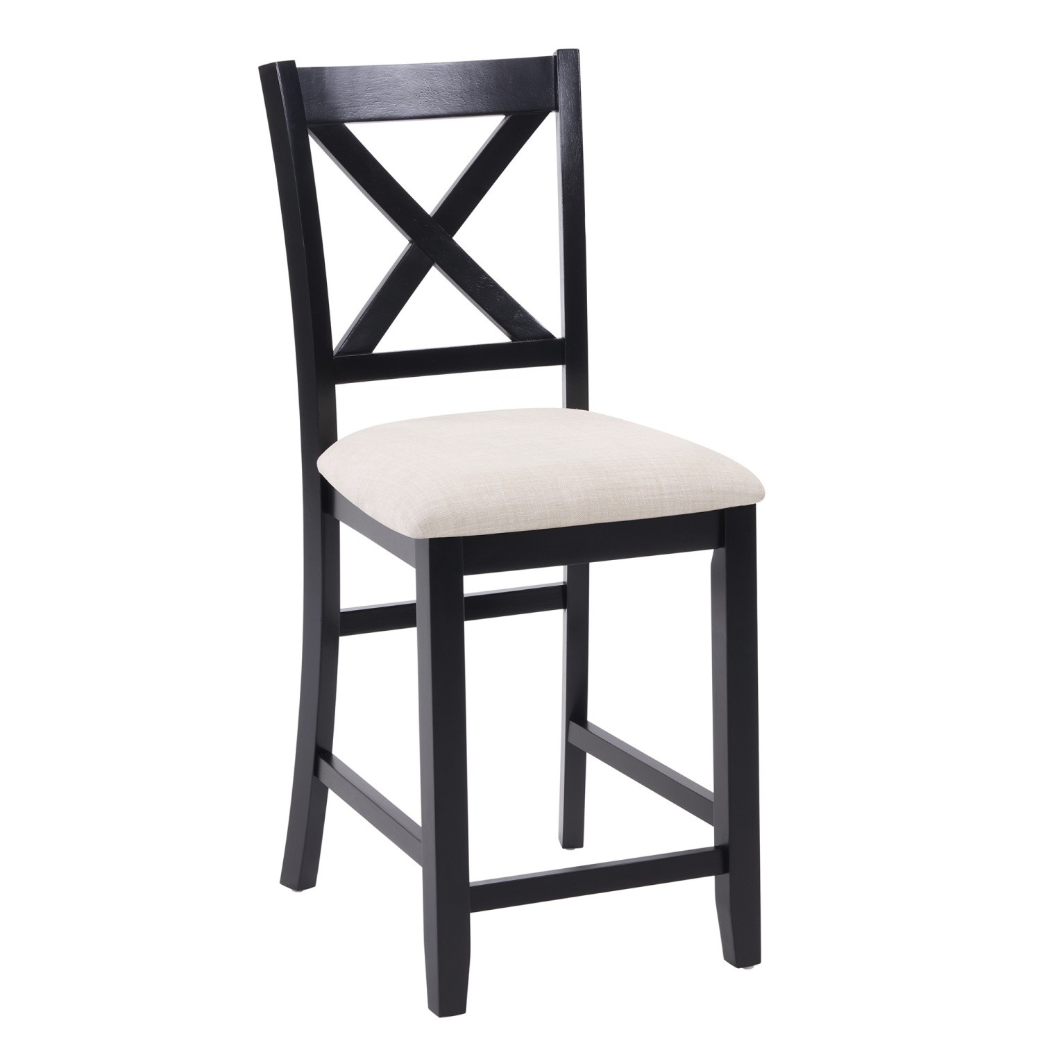 5-Piece Square Dining Table Set with Wood Kitchen Table and 4 Upholstered Chairs