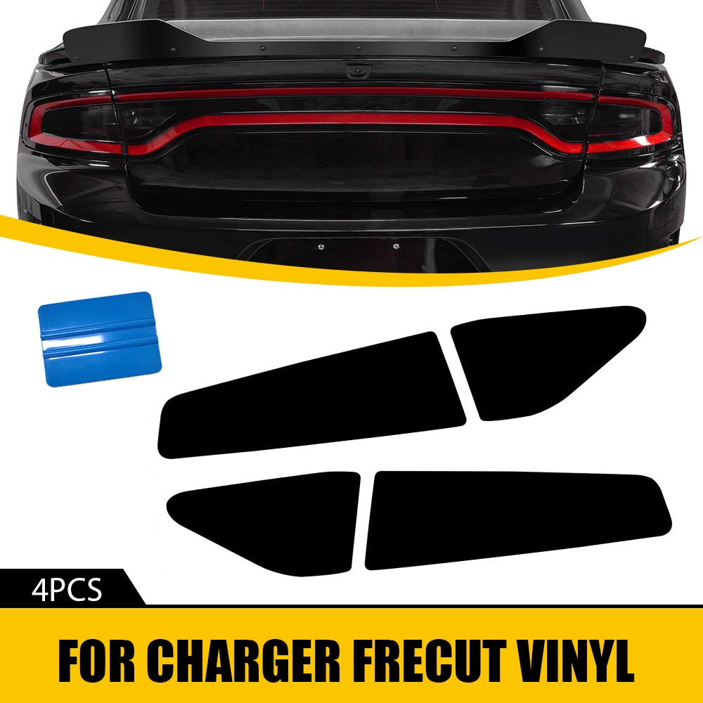 Fit For 2015 - 2022 Charger Tail Light Race Race TrackOverlay Rear Decal 20% VLT