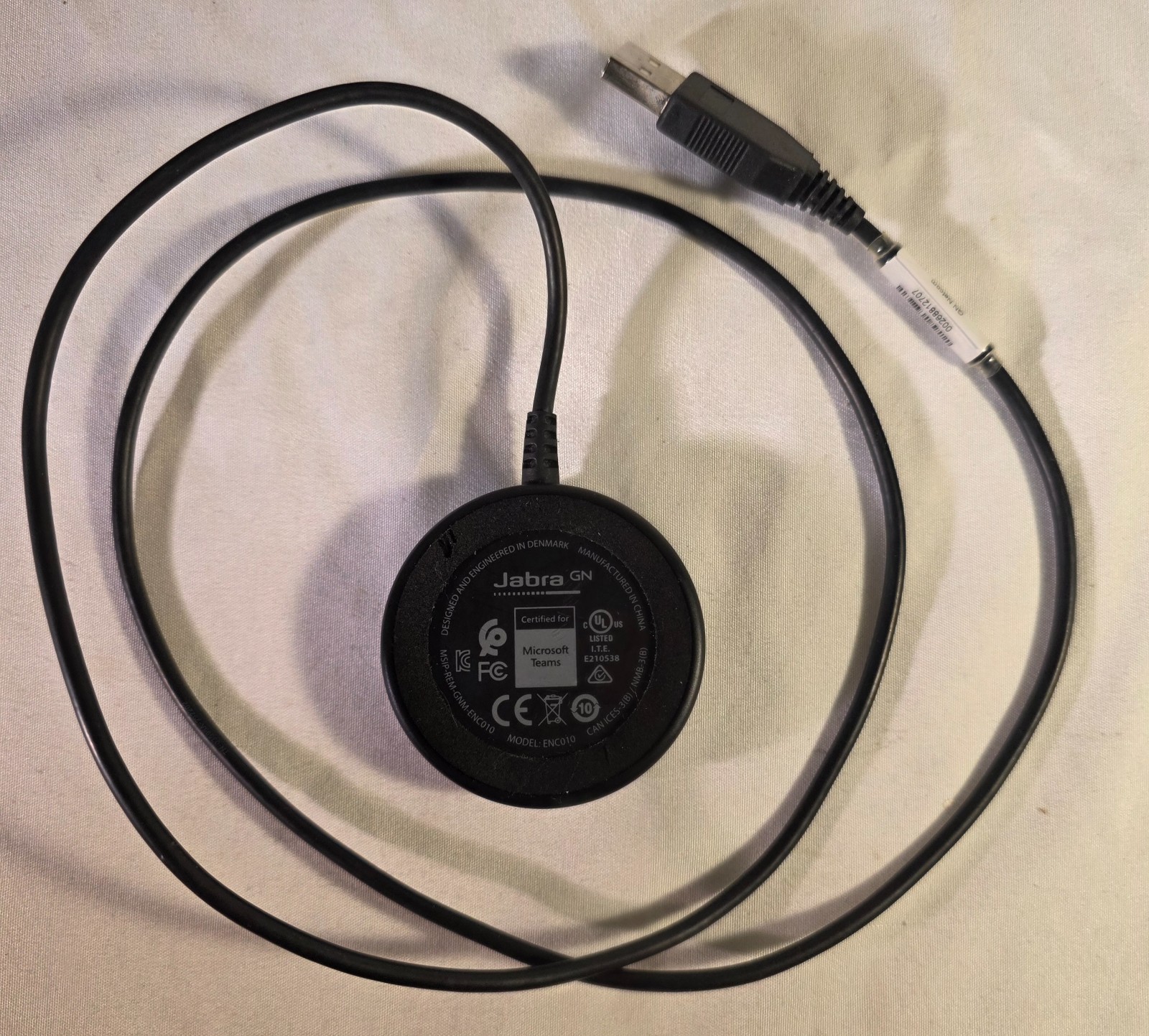 Jabra ENC010 Connector AUX to USB Adapter Volume Buttons Control