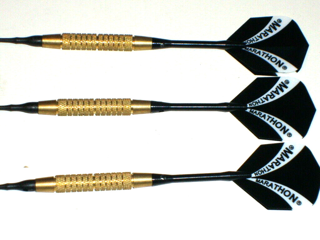 Soft Tip Darts Used, 17 Gram Brass with New Aluminum Shafts and Flights #3006