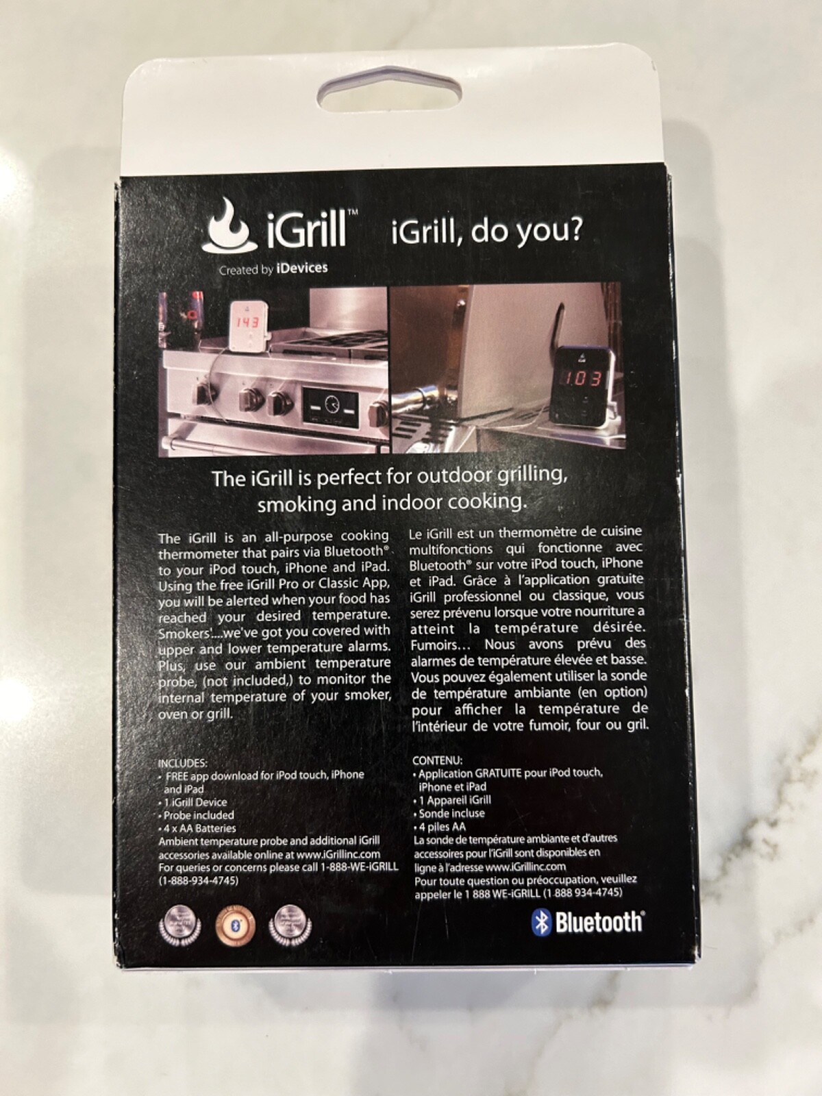 iGrill by iDevices Wireless Cooking Thermometer - iphone/ipad/ipod Bluetooth NEW