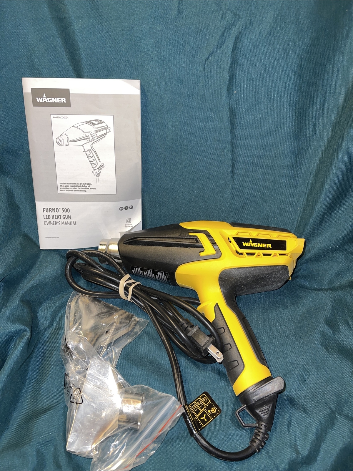 FURNO 500 Variable-Temp Heat Gun In Box, 12 Settings Range 150ᵒF-1200ᵒF Preowned