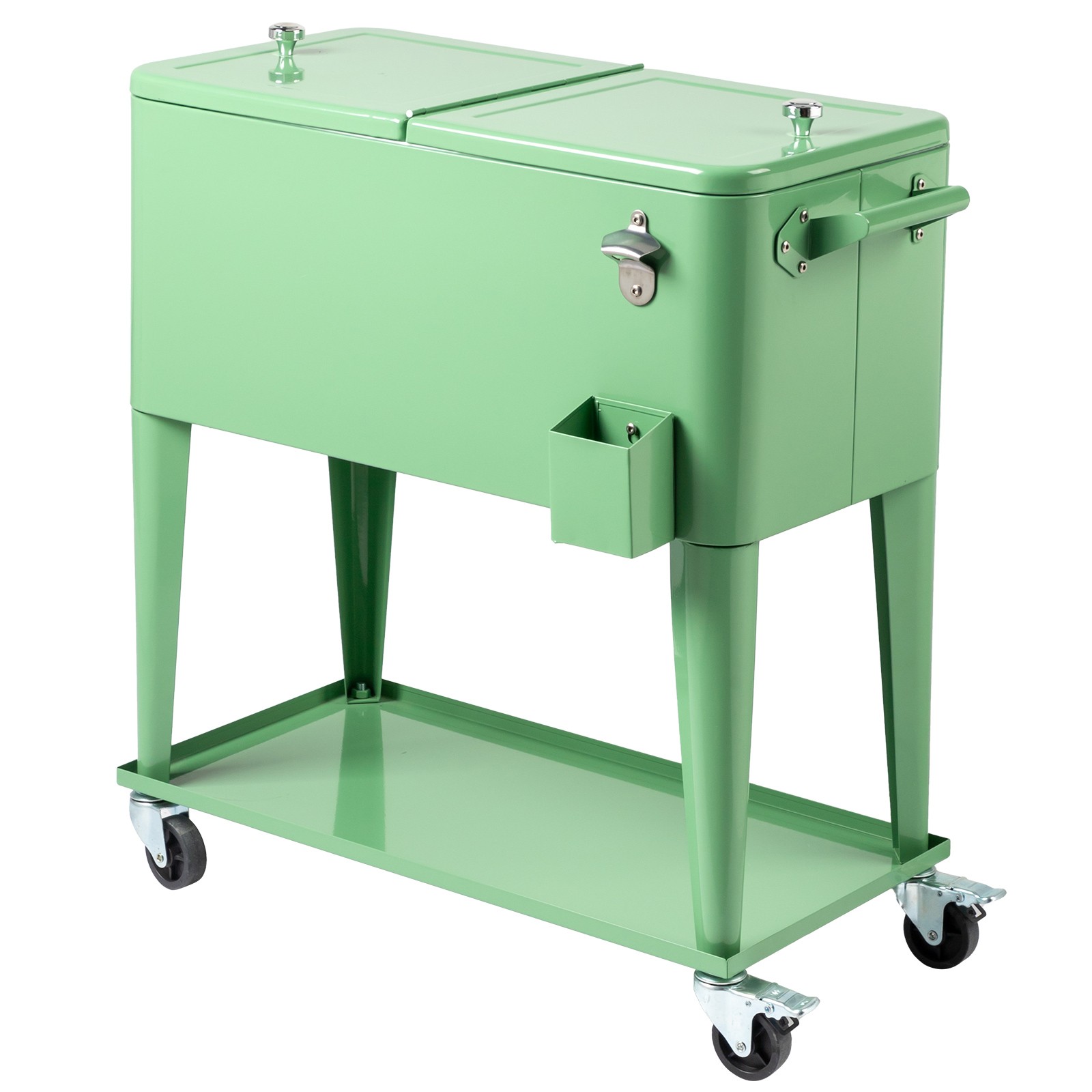 80QT Pink Patio Rolling Cooler,in stock,FREE SHIP IN THE USA