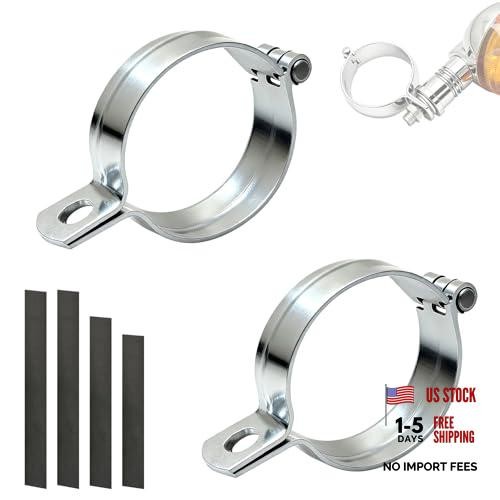 Motorcycle Turn Signal Bracket 32-41mm Adjustable Fit 2PCS, 1.26-1.61 in Silver