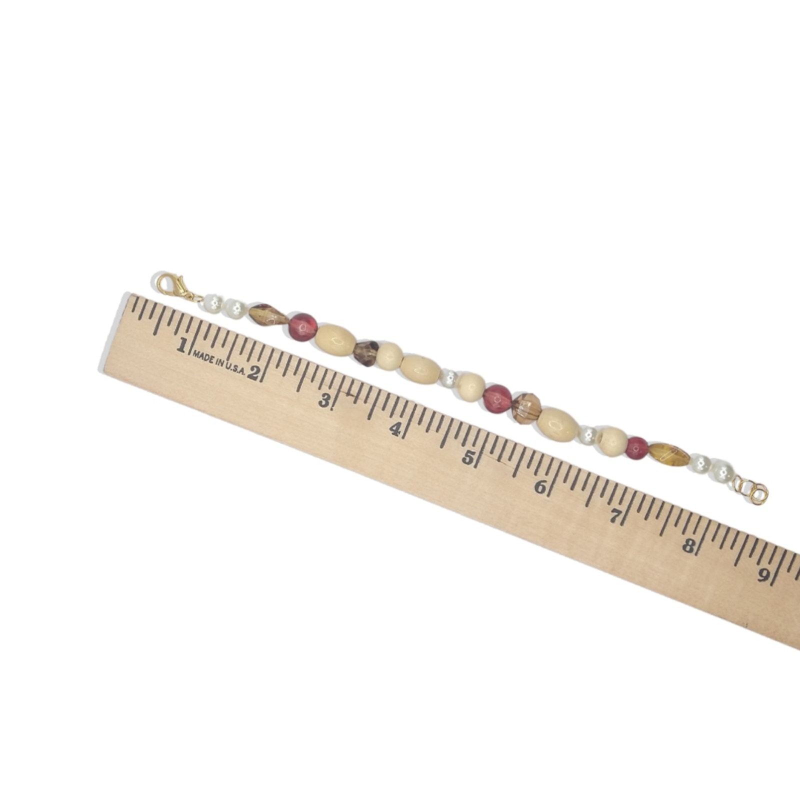 Handmade Faux Pearl & Wood‑Boho Bracelet – Everyday Wear