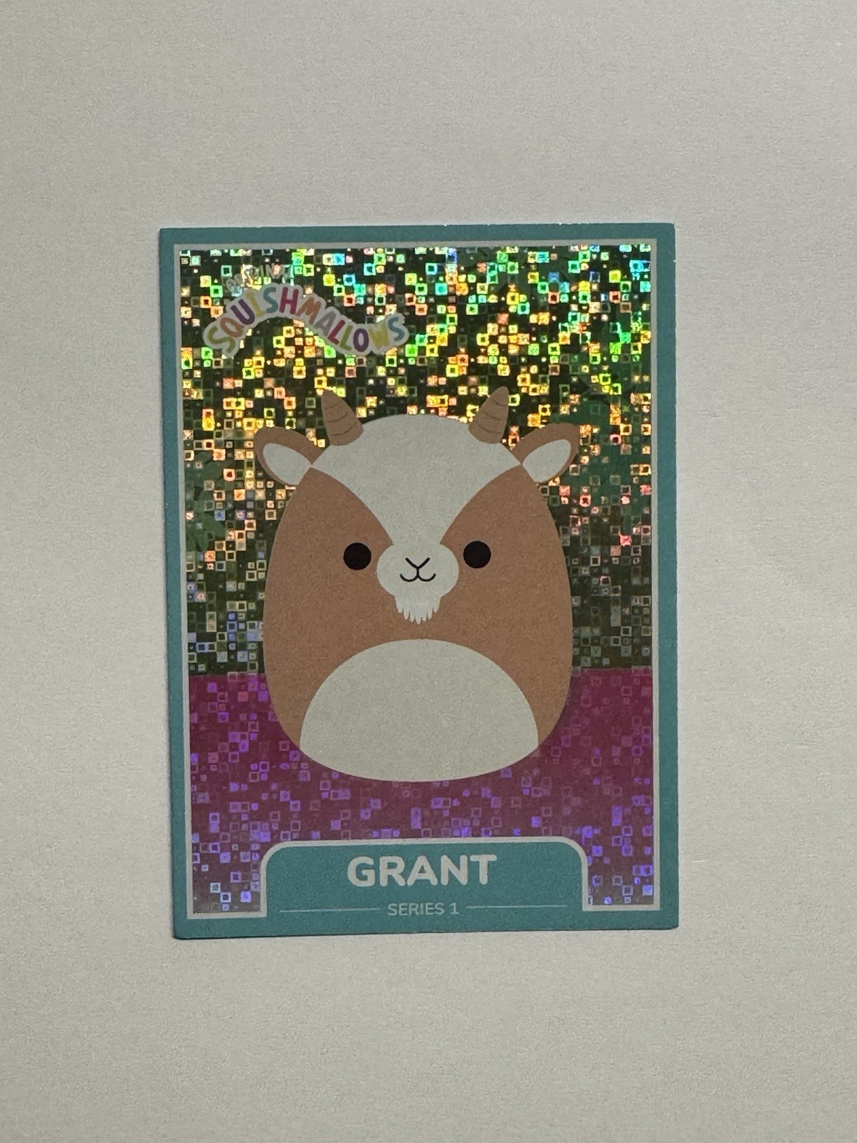 Rare X-Fractor 2021 Kellytoy Squishmallows Series 1 Grant #6 Holo!
