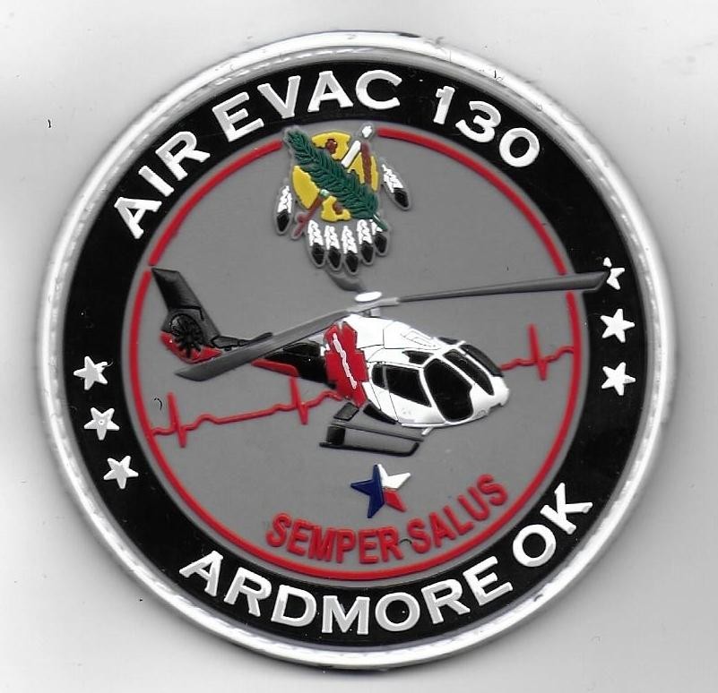 OKLAHOMA AIR EVAC 130 ARDMORE HELICOPTER PATCH