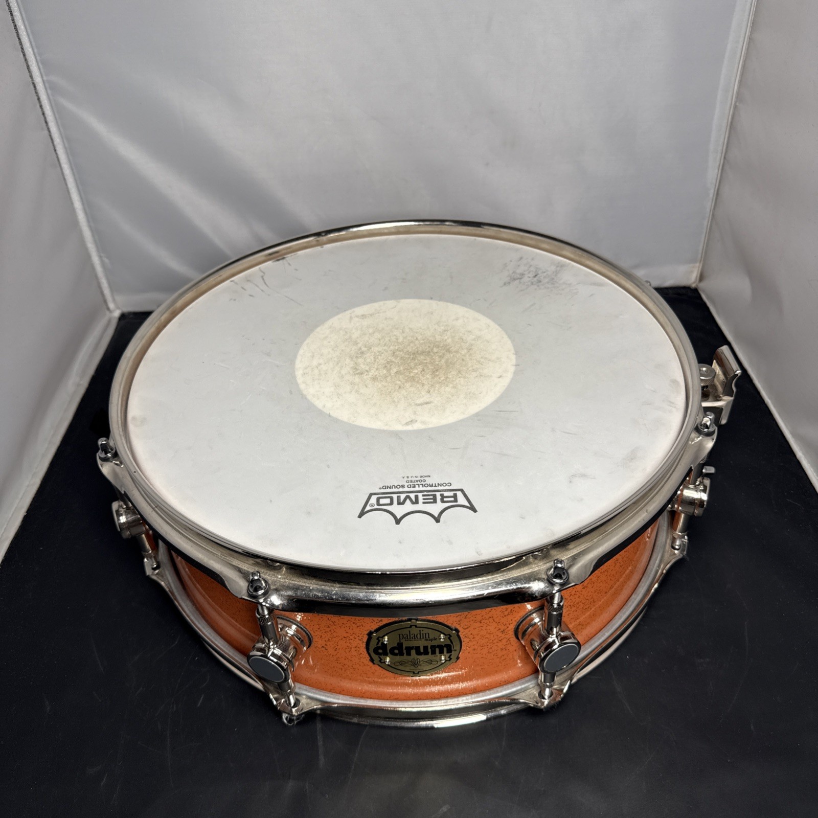 Paladin ddrum Maple Orange Snare Drum W/ Case
