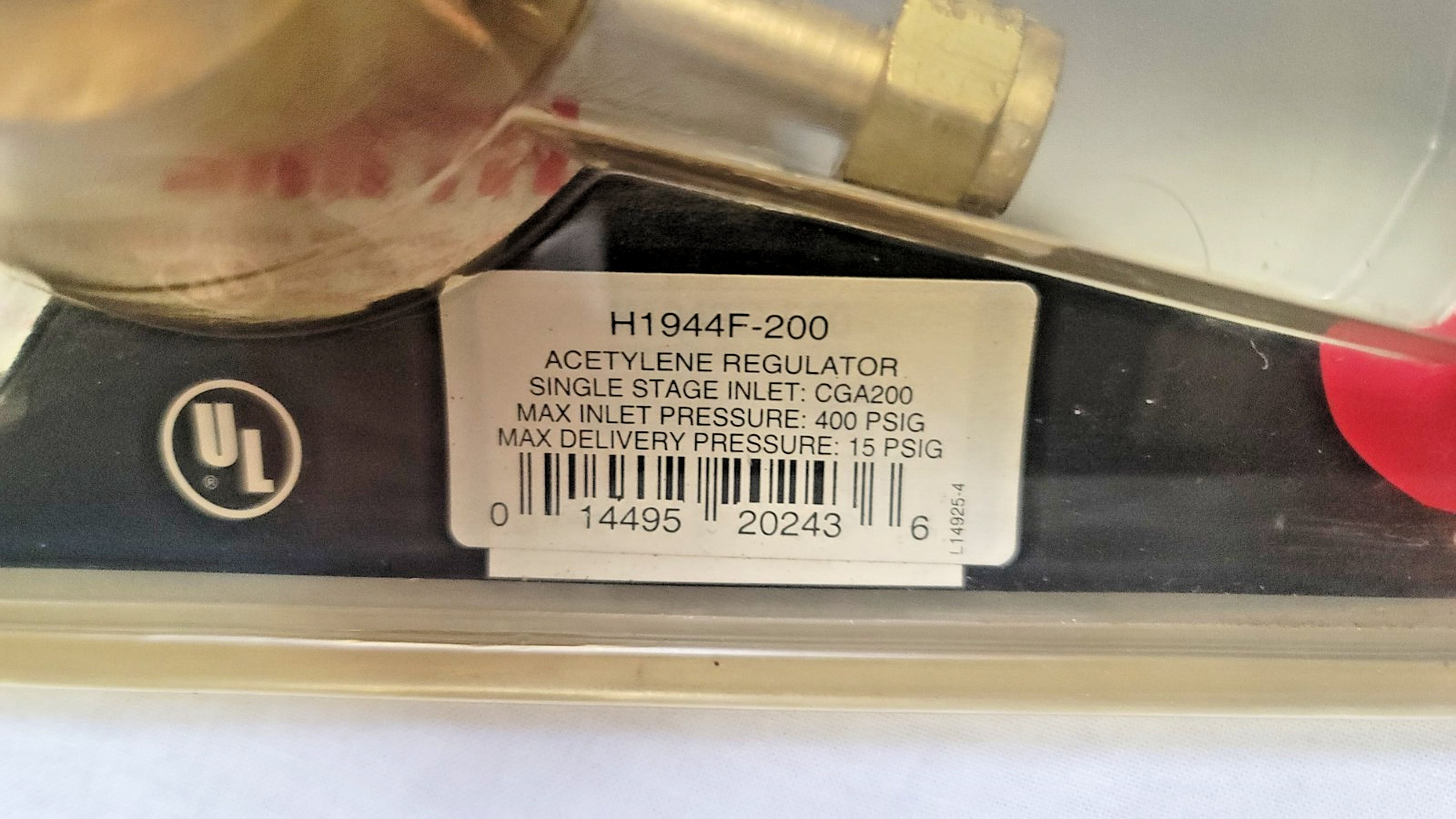 Smith Acetylene Regulator H1944F-200 NEW OPEN PKG