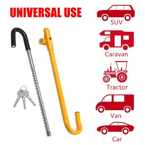 Car Steering Wheel to Brake Pedal Lock Auto Security Product Anti-Theft Yellow