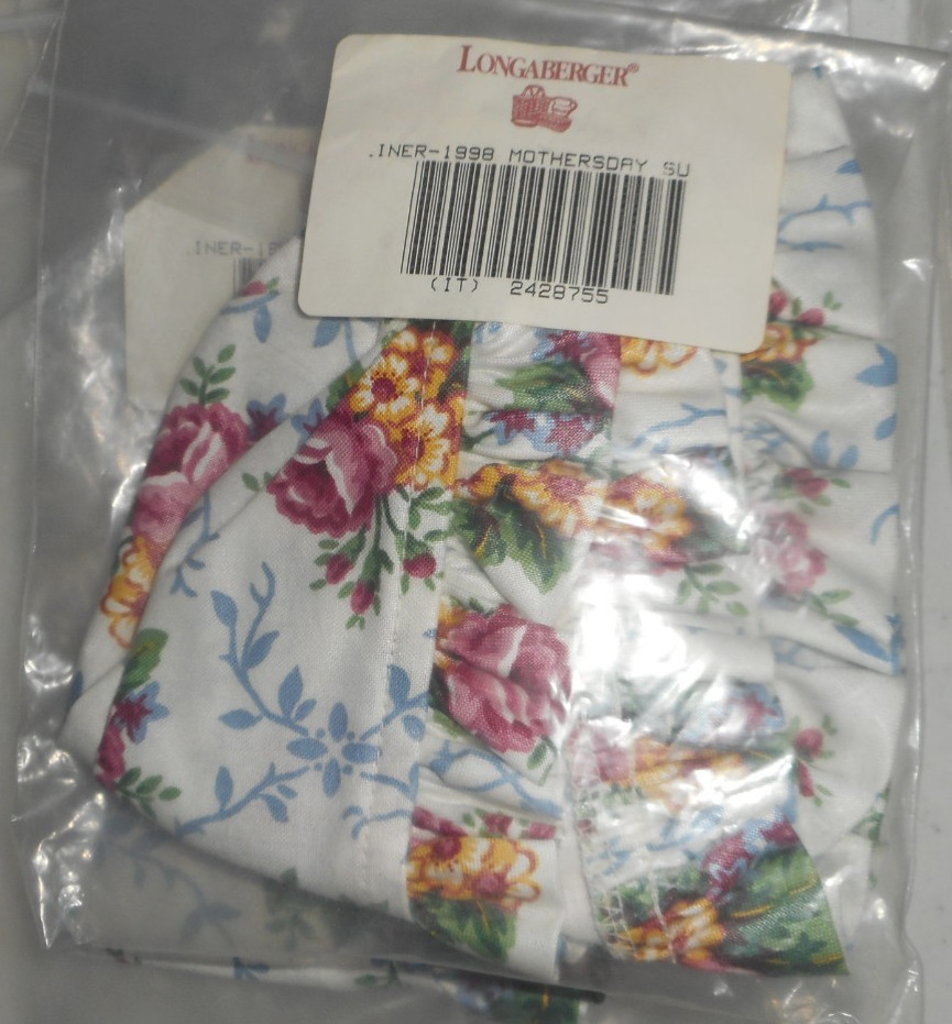 Longaberger 1998 Mothers Day Round Basket Liner #2428755