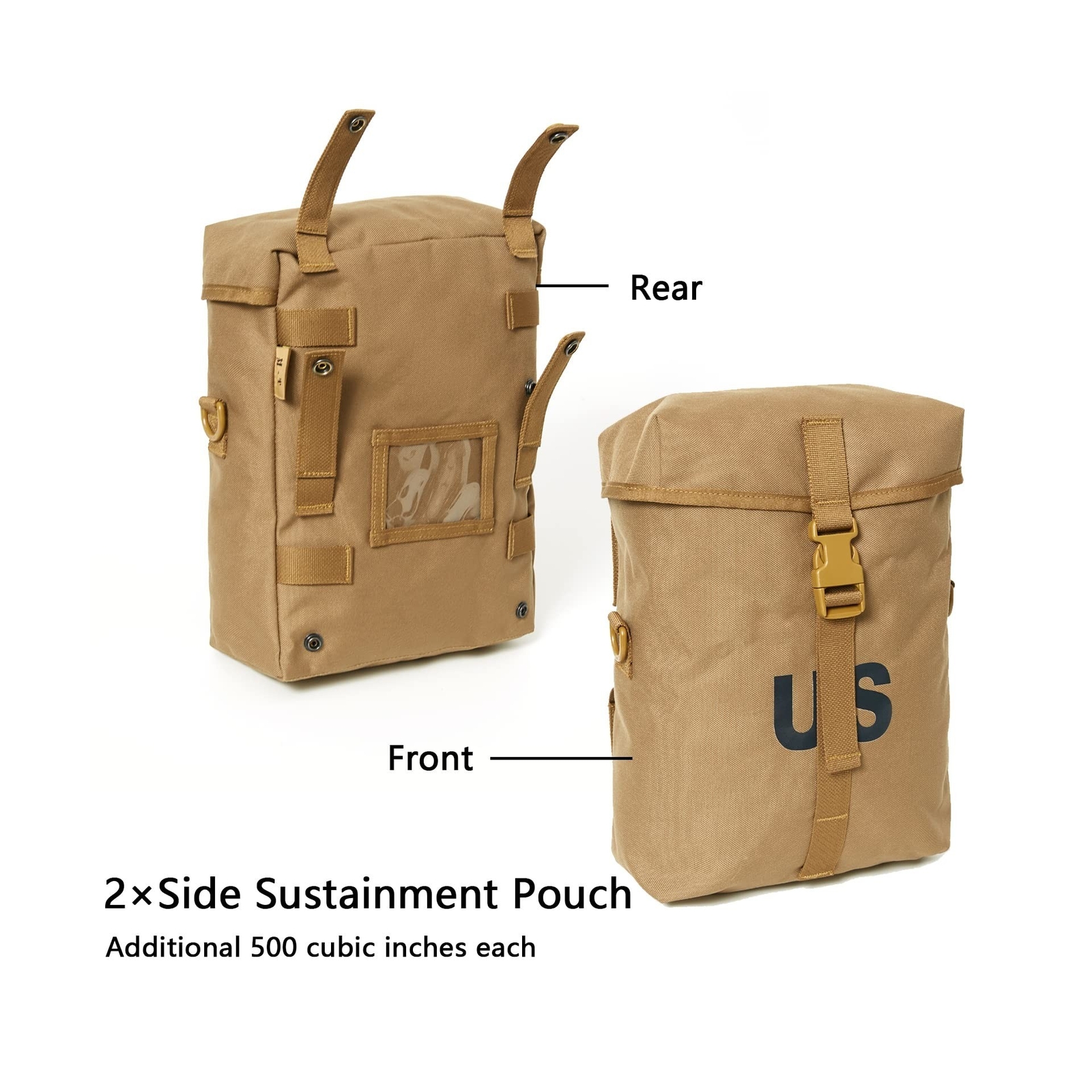 Military Backpack Army Rucksack for men, MOLLE 2 Medium Assault Pack with Ext...